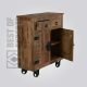 Wooden Sideboard With Wheel